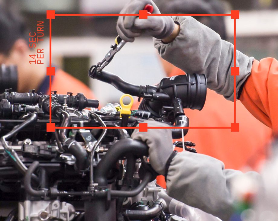 Engine assembly measured per turn