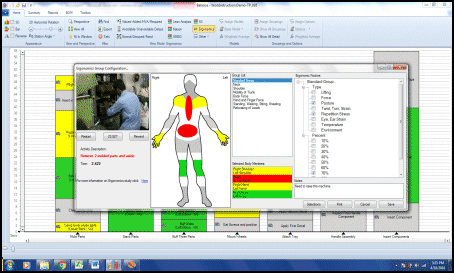 Ergonomic Analysis, ergonomics from line balancing