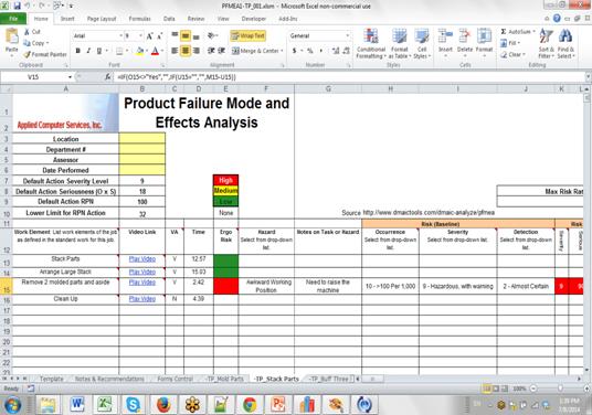 PFMEA, customize PFMEA, output in Excel, automated revision control